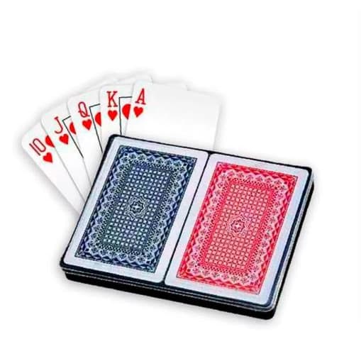 Baralho Duplo Profissional 108 cartas com Estojo Prova D’água 100% plástico Resistente e Lavável