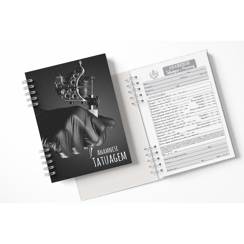 Caderno de Anamnese para Tatuagem