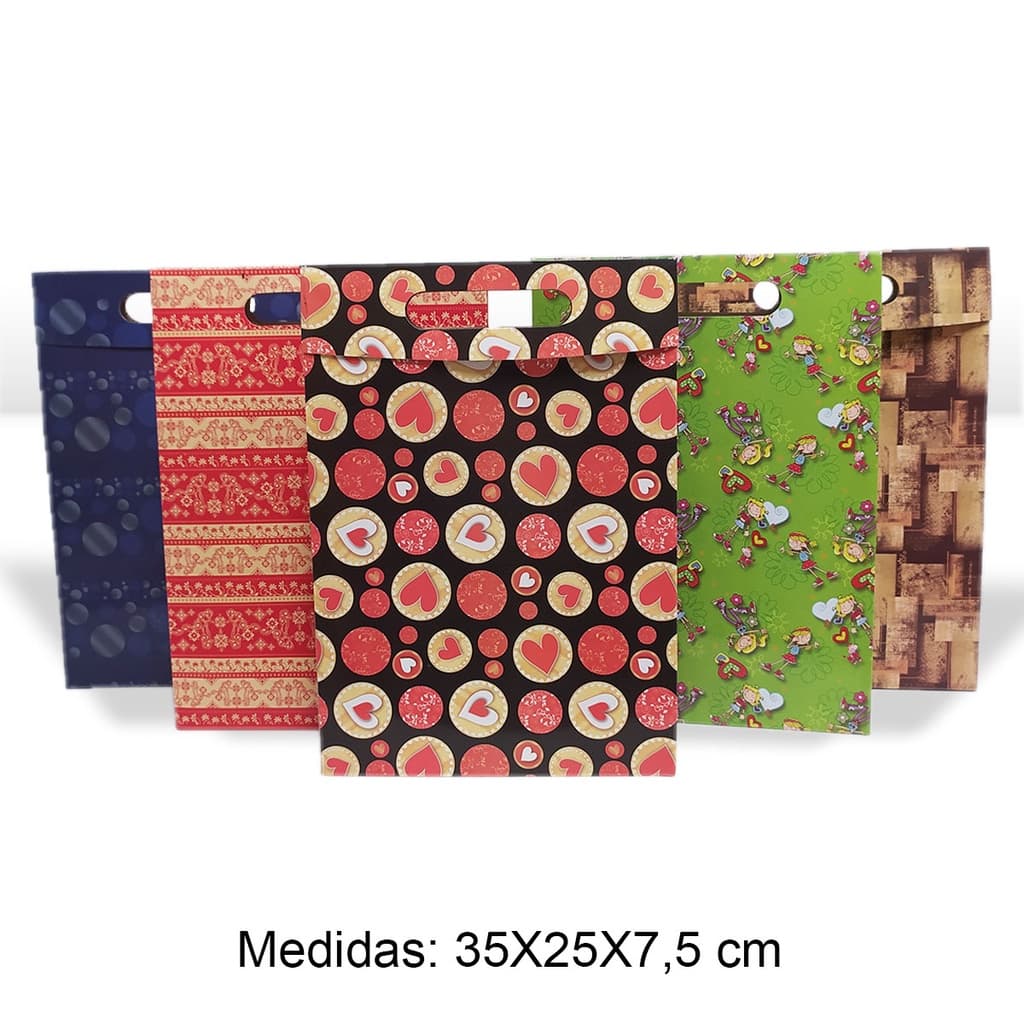 Sacola Presente Kraft 35x25cm Estampada - Infantil 10 und