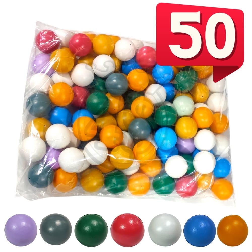 50 Bolas Bolinhas Estilo De Ping Pong Pacote Artesanato Básica Esporte pet bolinha Natal Pet Gato