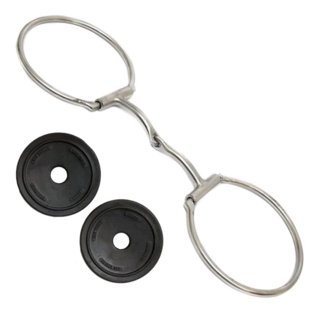 Freio para Cavalos Bridão de Inox com Protetor de Borracha