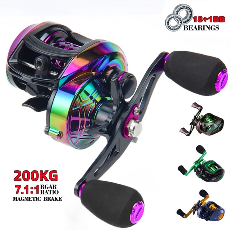 Carretel De Pesca De Metal 7.2 : 1 Alta Velocidade 200kg Várias Cores Disponíveis Mão Esquerda E Direita Equipamento Fornecedor