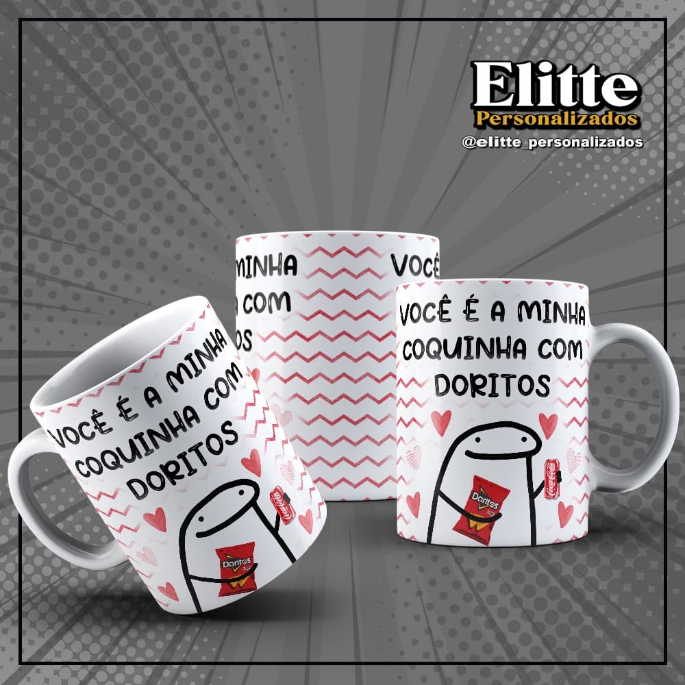 CANECA PERSONALIZADA FLORK 3 - CANECA CERÂMICA BRANCA PERSONALIZADA