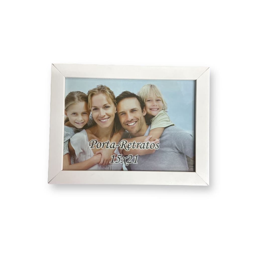 Porta Retrato 15x21cm com Moldura Branca com vidro Promoção