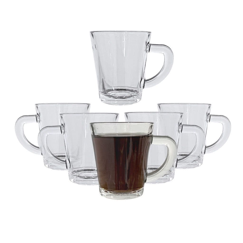 Jogo de 5 Xícaras Café em Vidro 70ml Morocco