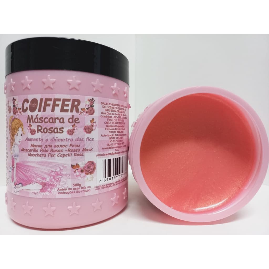MASCARA DE ROSAS PARA ENGROSSAR CABELOS FINOS COIFFER 500G