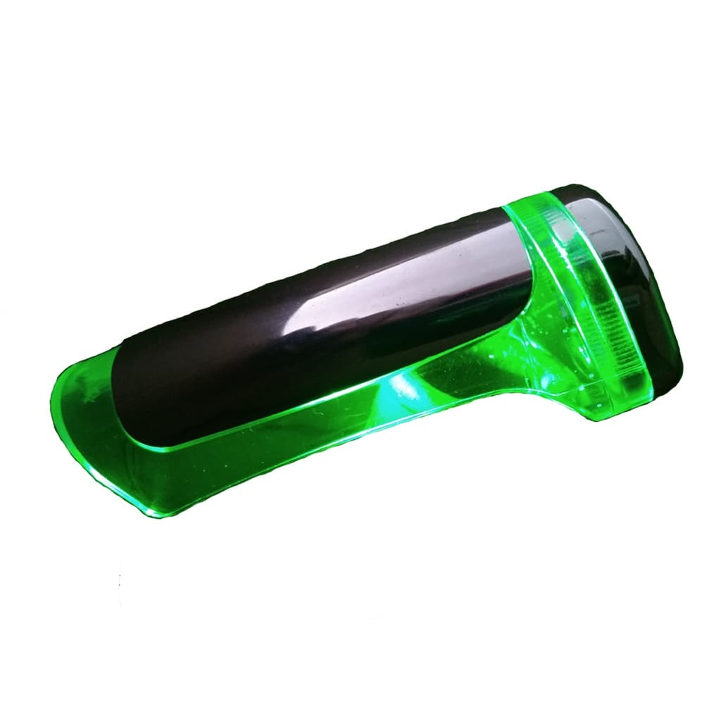 Cobertura Manopla Freio De Mão Cromada Led Verde Universal