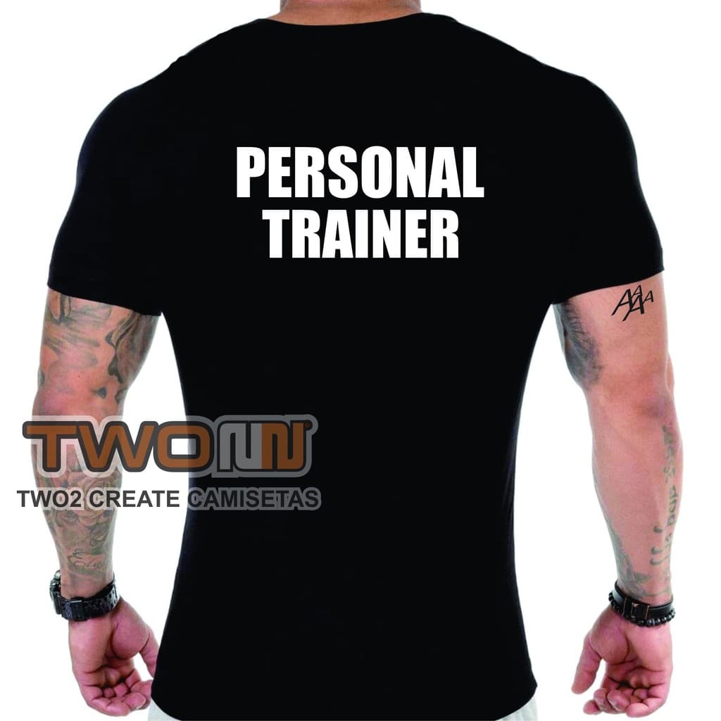camiseta personal trainer dry fit academia masculina p04
