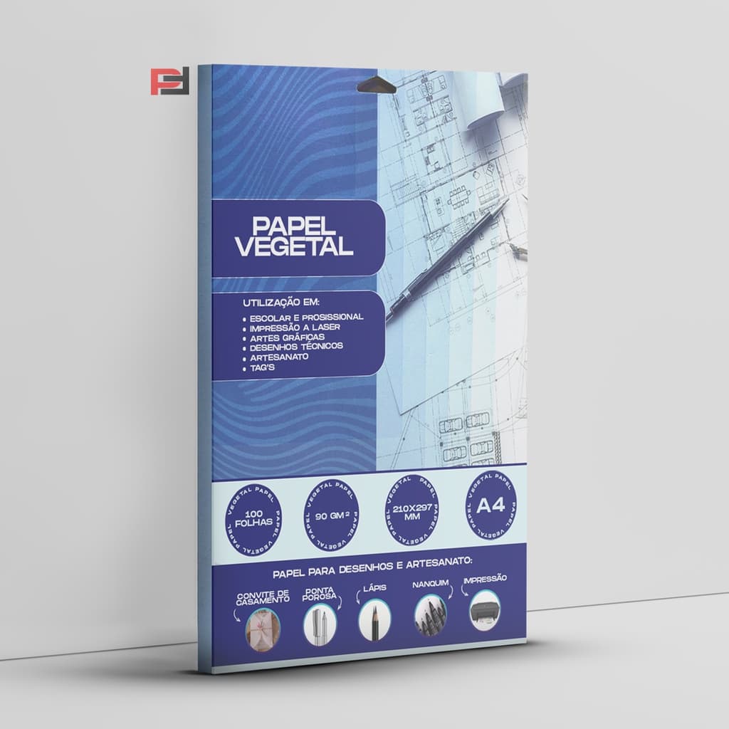 Papel Vegetal A4 90/95 gramas com 100un