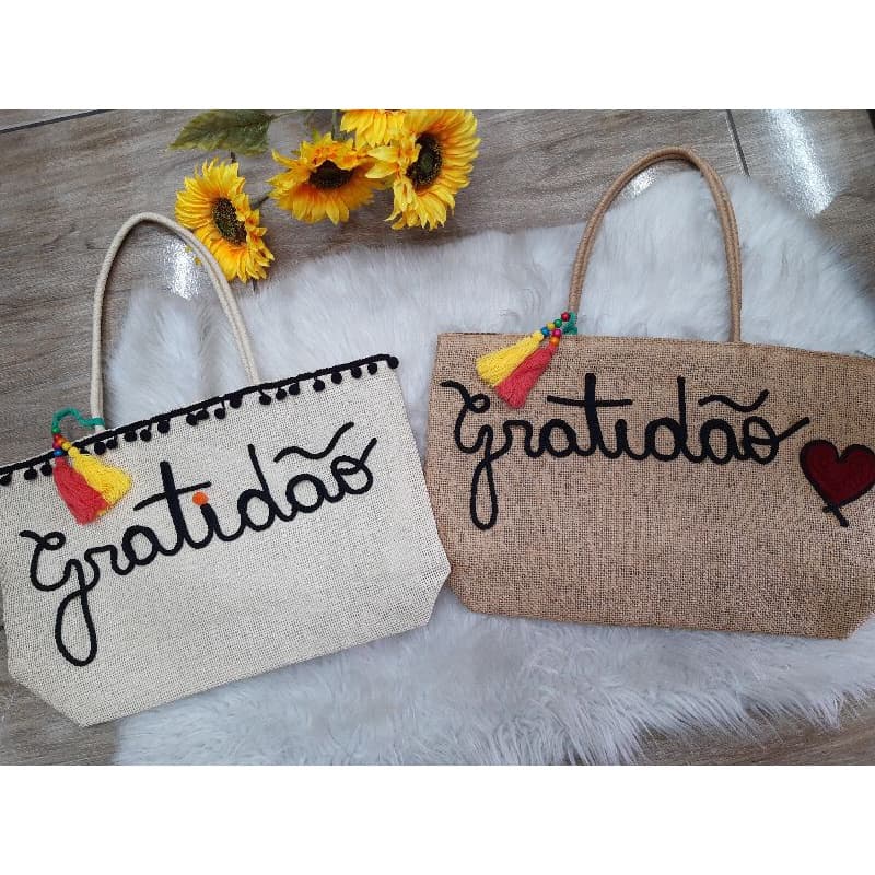 bolsa de praia customizada com nome