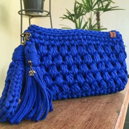 Bolsa de mão / Bolsa de crochê de mão / Bolsa de crochê / Clutch / Clutch de crochê