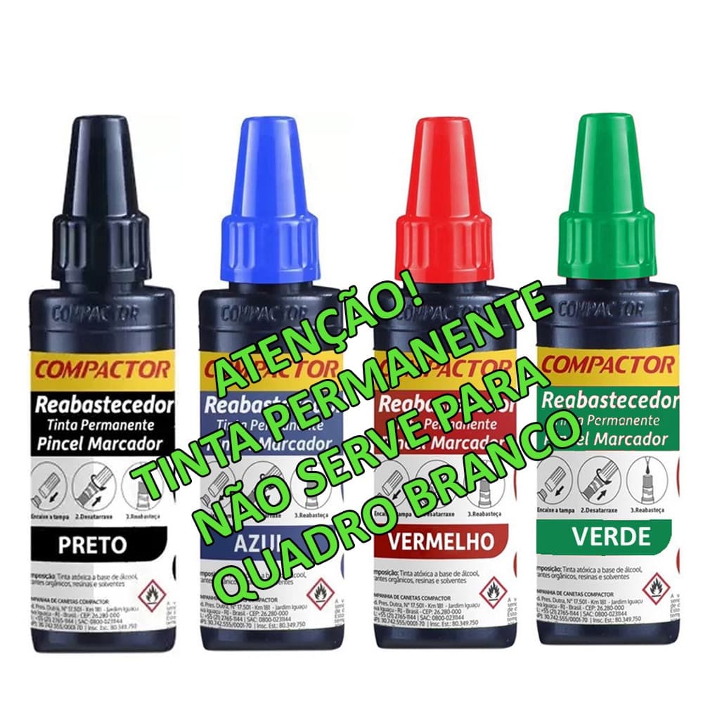 Reabastecedor para Pincel Atômico Permanente 30ml - Compactor