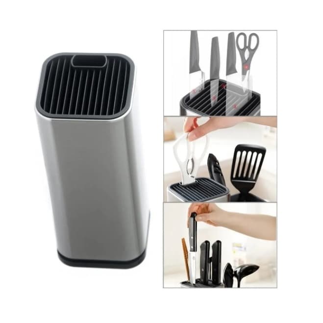 Cepo Universal Em Aço Inox Suporte Para Guardar Facas Talher YT2158