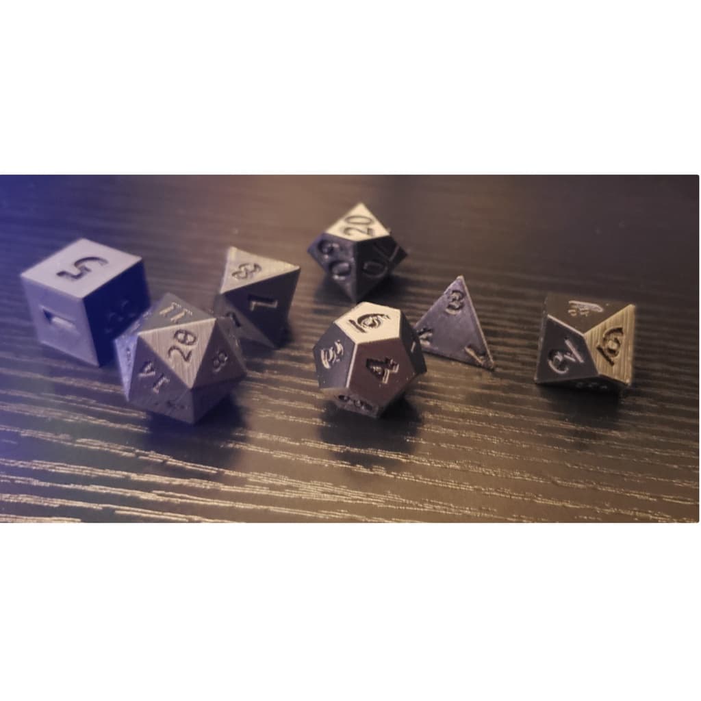 Kit 07 Dados RPG - Maciço (PRODUZIDO EM 3D).