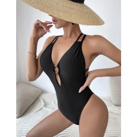 Body Feminino Argola Metal Empina Bumbum | Modelador | Não Marca | Suplex Premium | Moda Praia Verão | 38 ao 42
