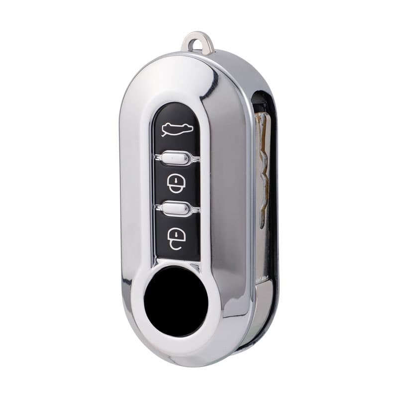 Capa Para Chave De Carro , Fiat Strada Argo 500 Ducato Panda TPU 3 Botões Flip Shell Fob Protetor Acessórios