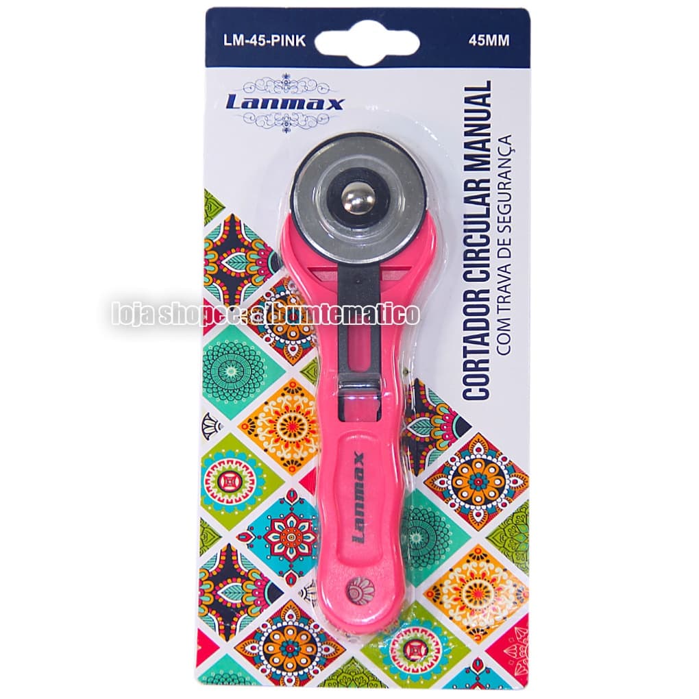 Cortador Circular 45MM Pink Lanmax Com Trava De Segurança