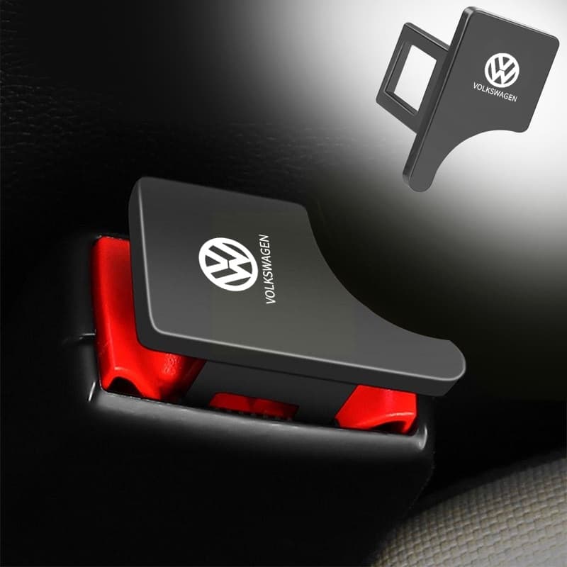1pçs Cinto De Segurança Do Assento Carro Fivela Emblema Escondido Clip De Travamento Para Volkswagen VW GOLF POLO PASSAT TIGUAN TOURAN TOUAREG JETTA