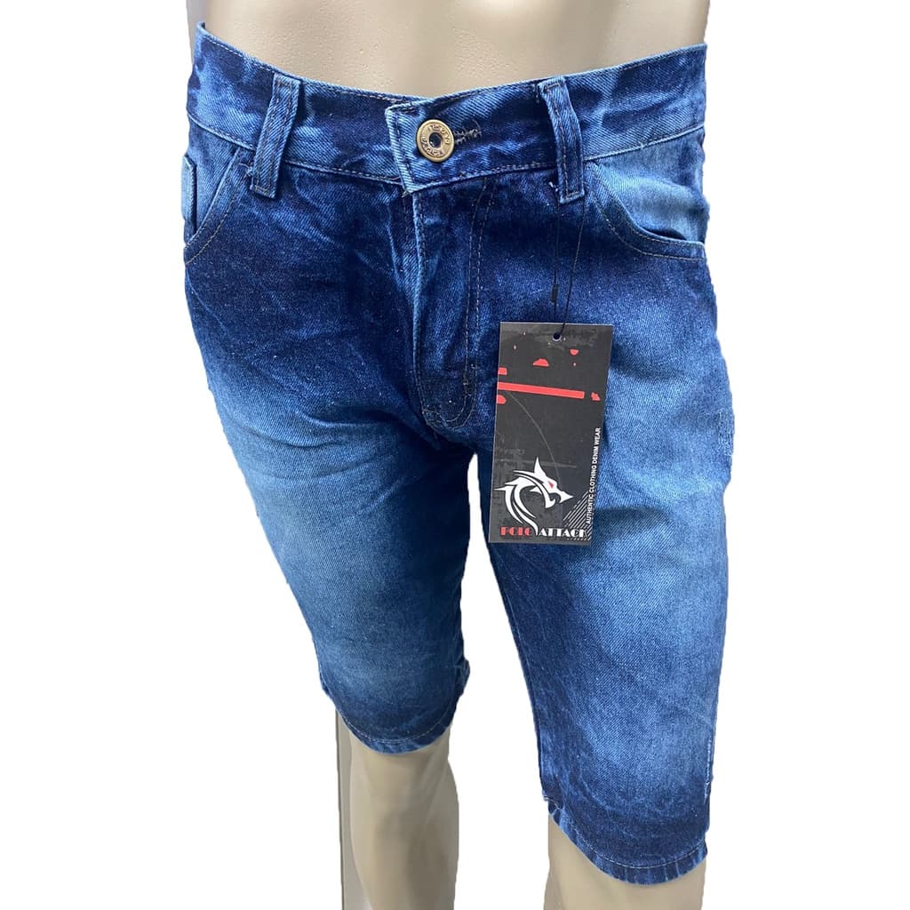 BERMUDA JEANS SLIM COM ELASTANO ORIGINAL  POLO ATTACK
