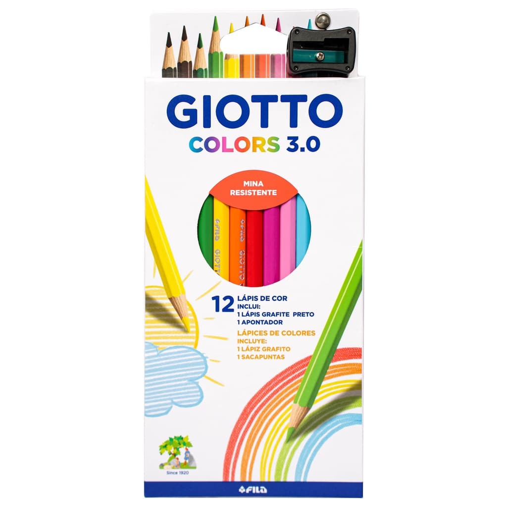 Lápis de Cor 3.0 12, 24 e 36 cores Giotto