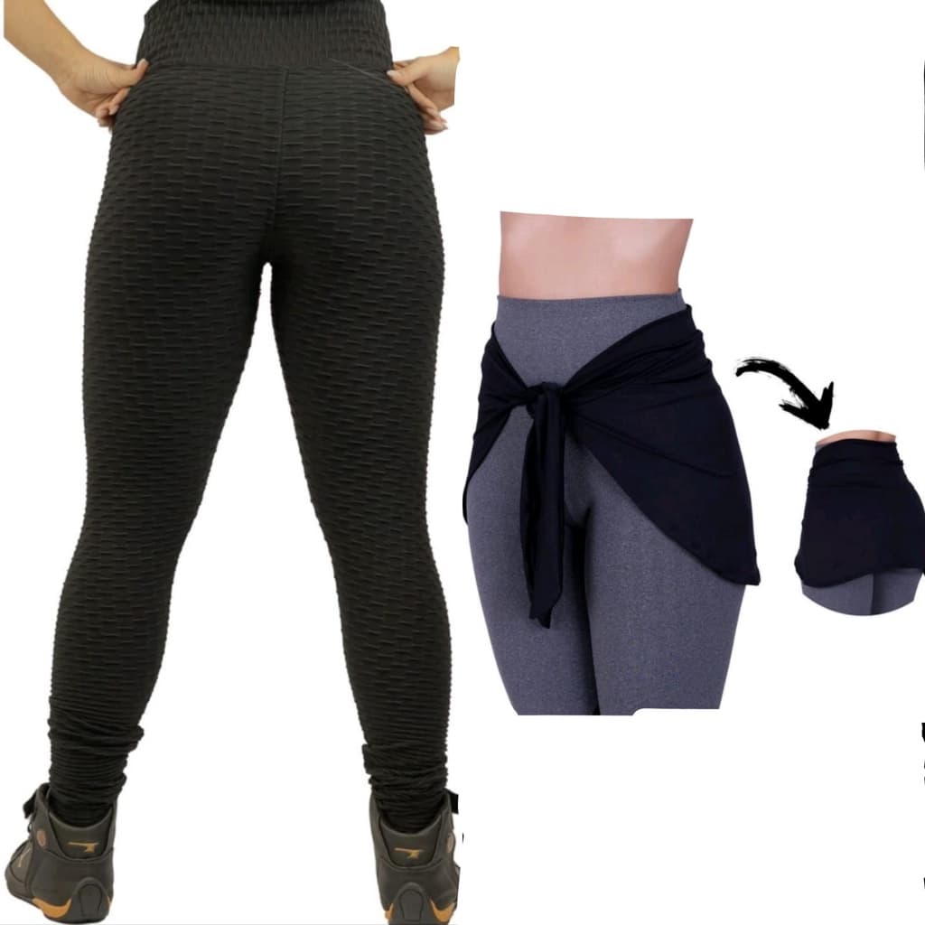 Kit Calça legging Bolha 3D tira a Celulite + Tapa Bumbum