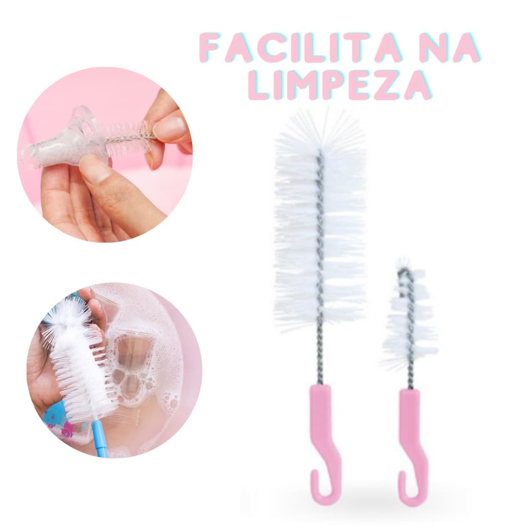 kit Conjunto De Escovas P/ Mamadeira. Escova de limpeza