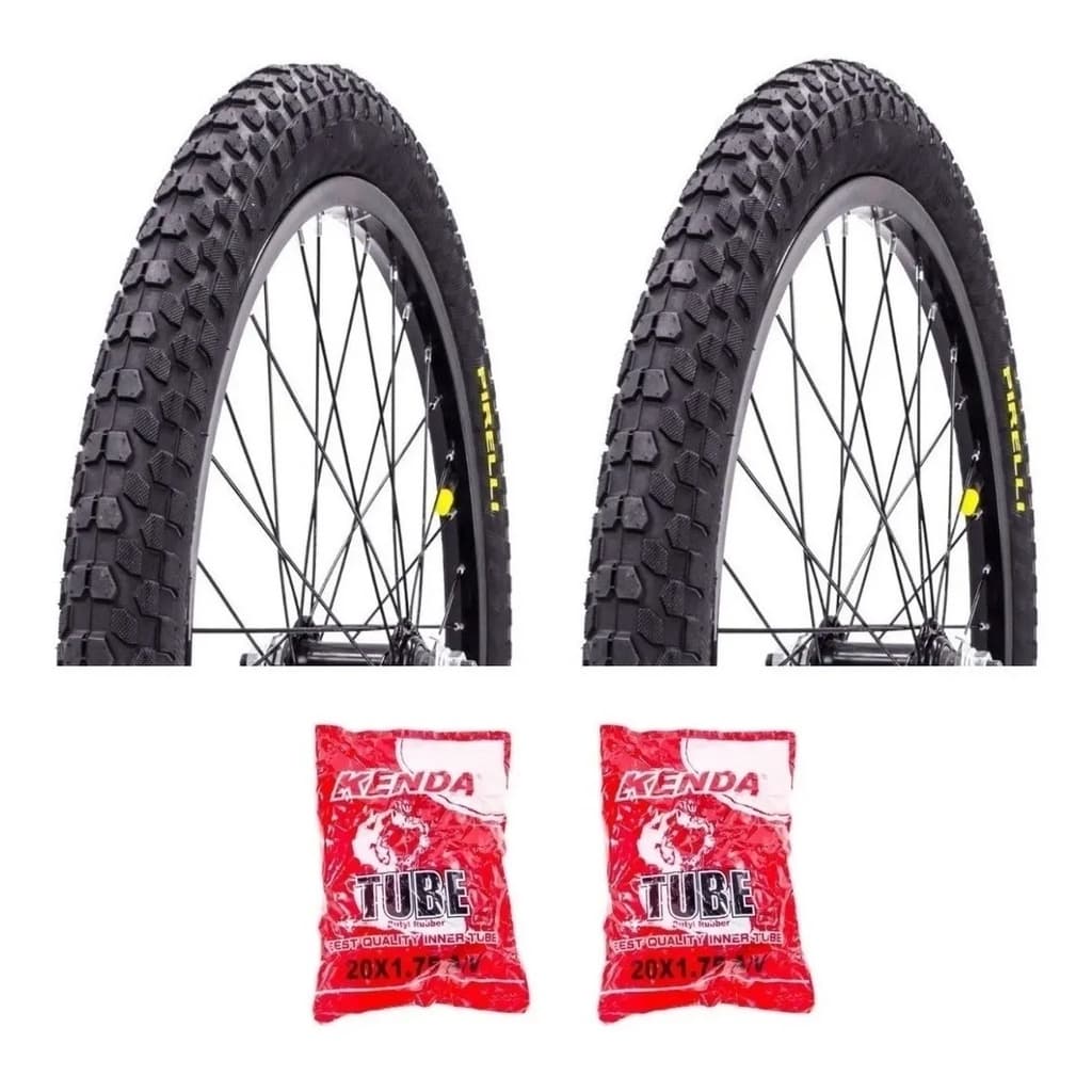 Par Pneus Bicicleta Pirelli Scorpion Bmx Aro 20x2.125 + 2 Camaras
