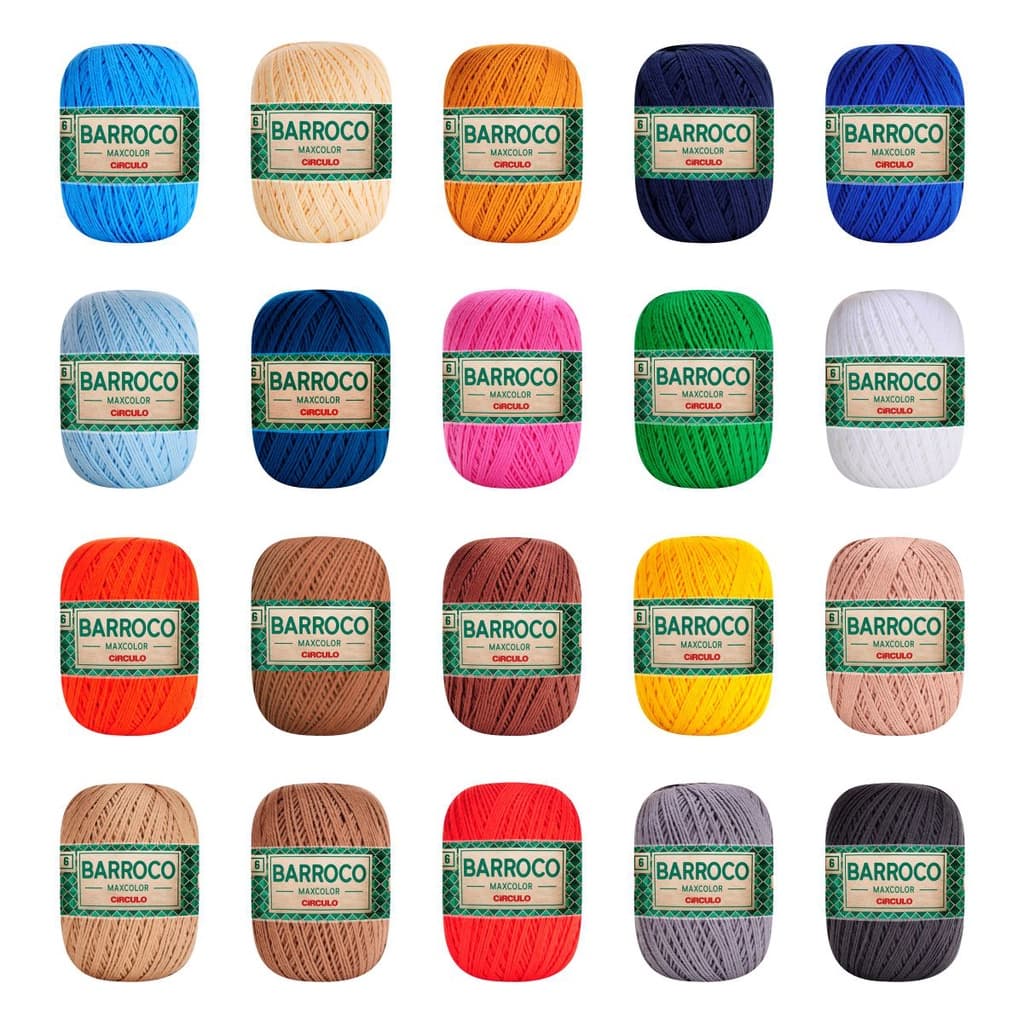 Barbante Barroco Maxcolor 6 Fios 400gr Crochê Tricô Círculo