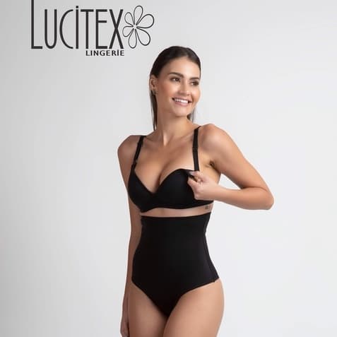 Cinta Modeladora Ghana PC Pós Parto Cirurgia Cós Alto Confortável Compressão Lucitex