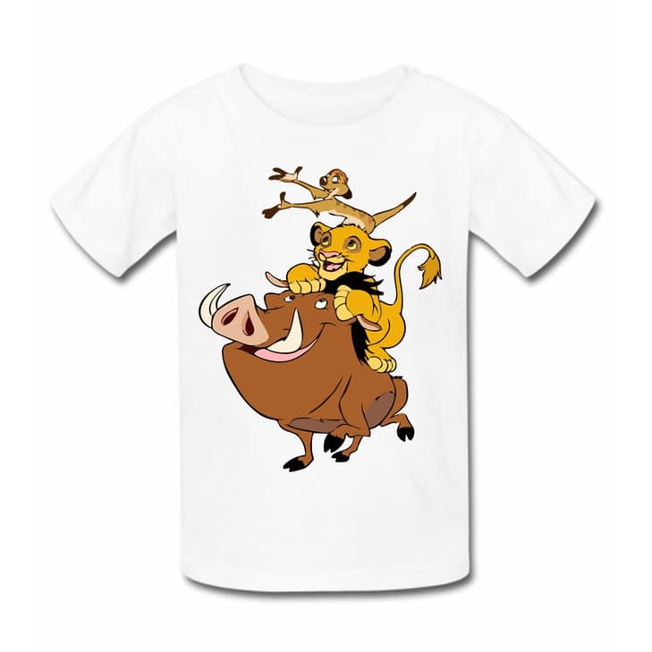 Camiseta infantil rei leão leao lion rel da selva selvagem animal desenho animado