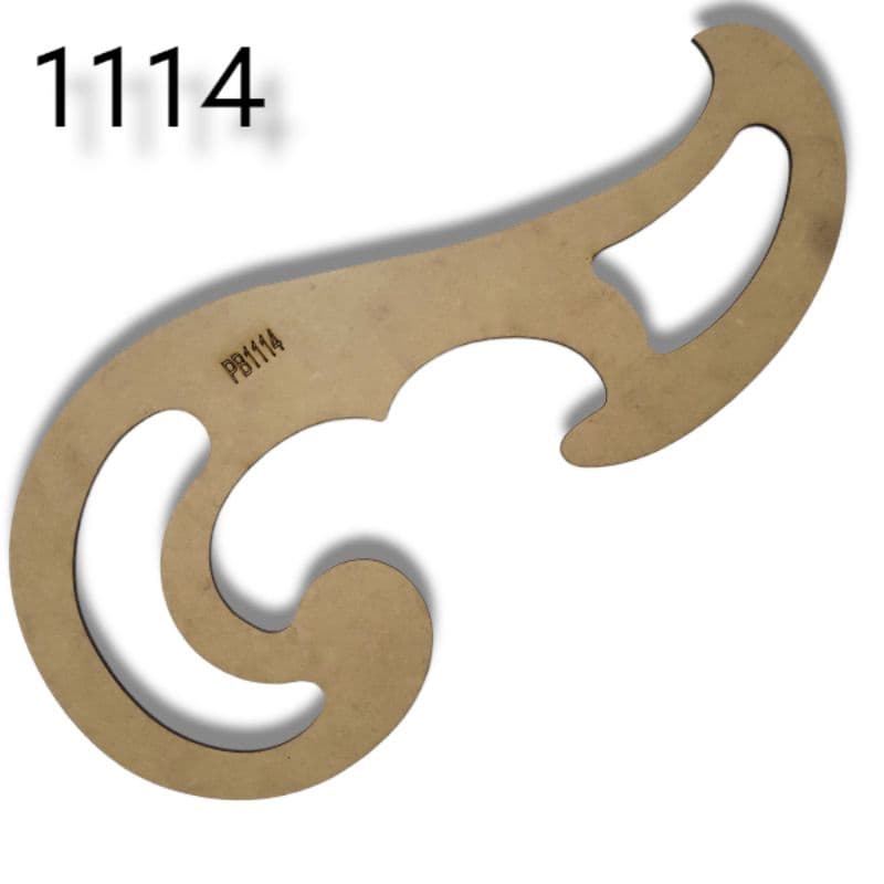 Régua Curva Francesa 1114 Mdf Modelista Patchwork Costura Promoção