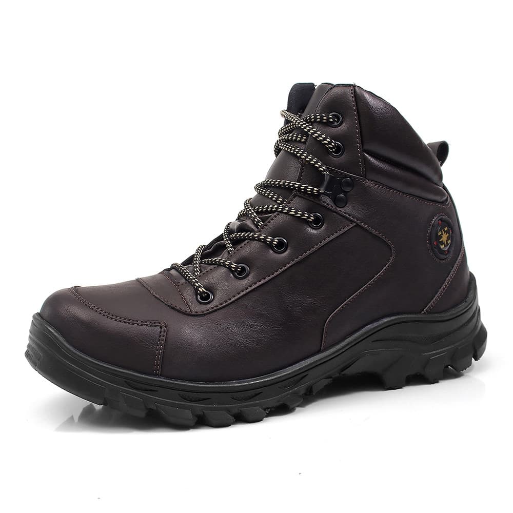 Bota Masculina Sartre Adventure Montain Caminhar Dia a Dia Café