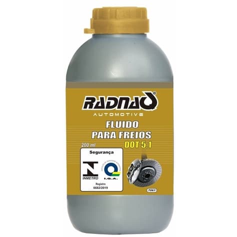 Fluído Para Freio e Embreagens Dot 5.1 (200 Ml) Radnaq
