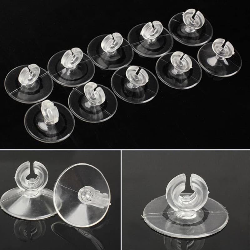 5/10Pcs Ventosa Para Aquário Tanque De Peixes Bomba De Ar De Oxigênio Clip De Fixação Do Tubo 4/6mm Acessórios