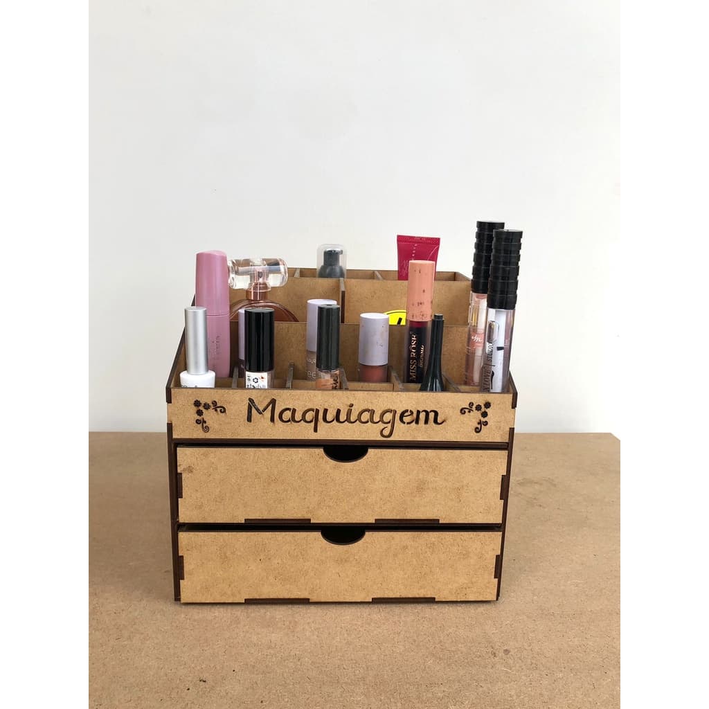 Porta Maquiagem  Porta Make  Mdf  Organizador de maquiagem