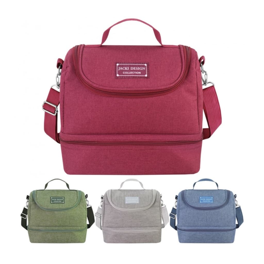 Bolsa Térmica Marmita Lancheira Necessaire 2 Divisórias Compartimentos Alça Ombro Fitness Academia