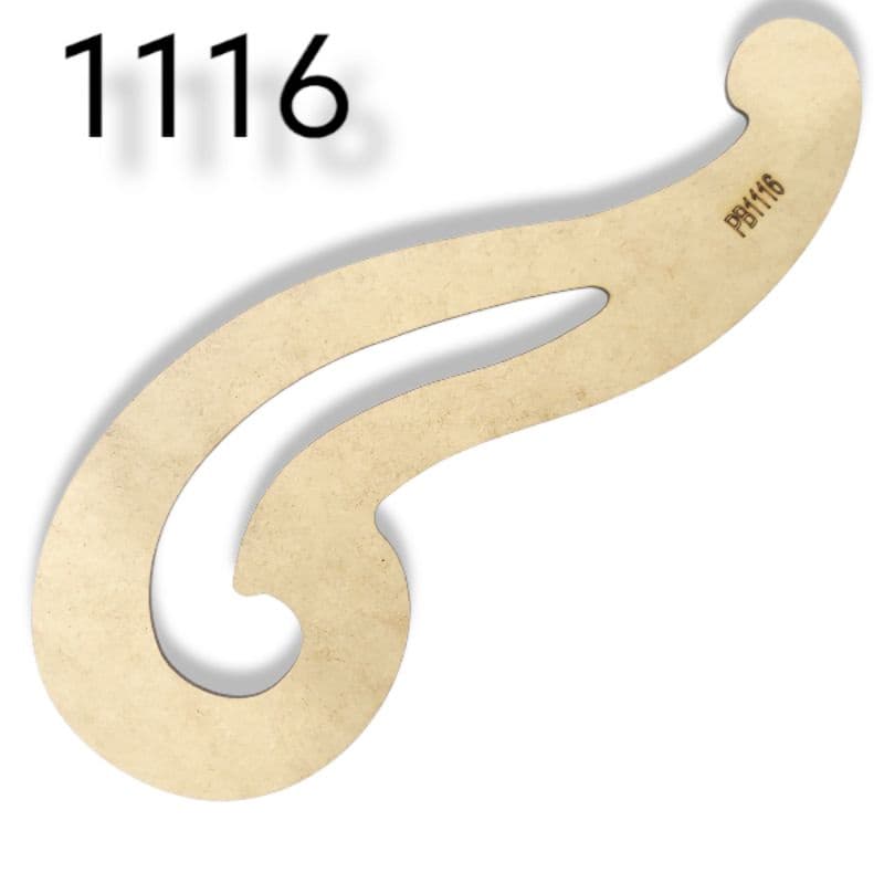 Régua Curva Francesa 1116 Mdf Costura Modelista Patchwork Promoção