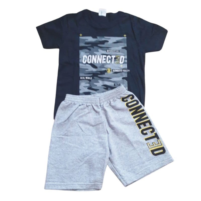Conjunto Infantil Shorts Moletom/camiseta 4/6/8/14