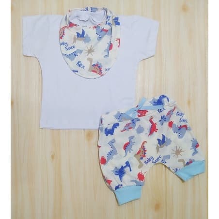 Conjunto Bebe Menino 3 A 6 Meses Estampa Dinossauro