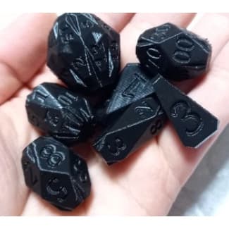 Conjunto de dados de RPG  personalizados (Facets Dice) PRODUZIDO EM 3D.