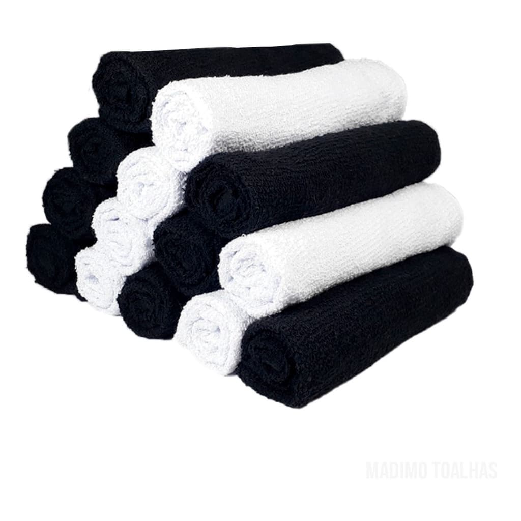 Toalha De Rosto Para Salão E Barbearia 100% Algodão 48x70cm Fio Resistente Para Lavagens Frequentes