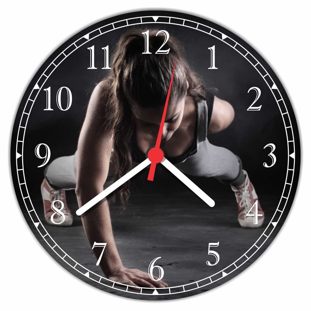 Relógio De Parede Fitness Academias Pilates Ginástica Decorações Quartz T0012