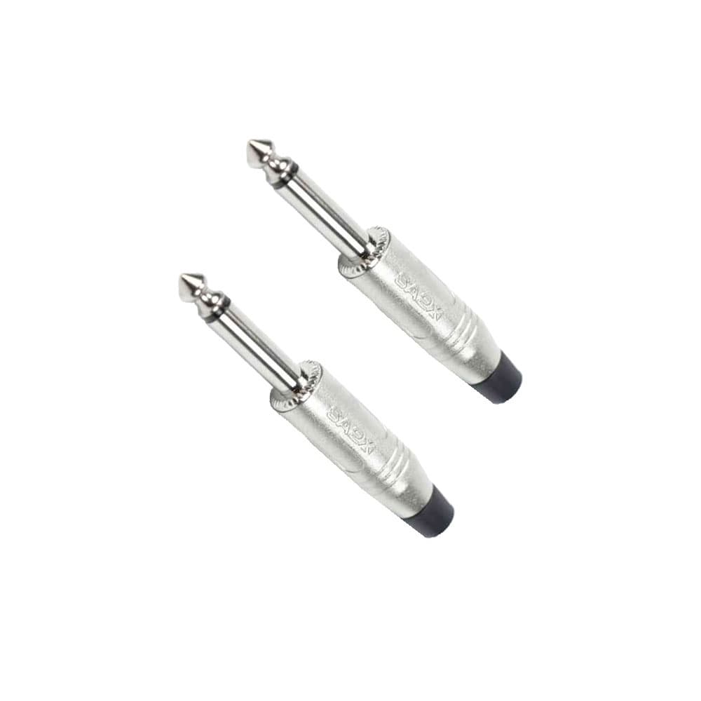 KIT 2 CONECTOR PLUG SANTO ANGELO P10 MONO NIQUELADO SA2X