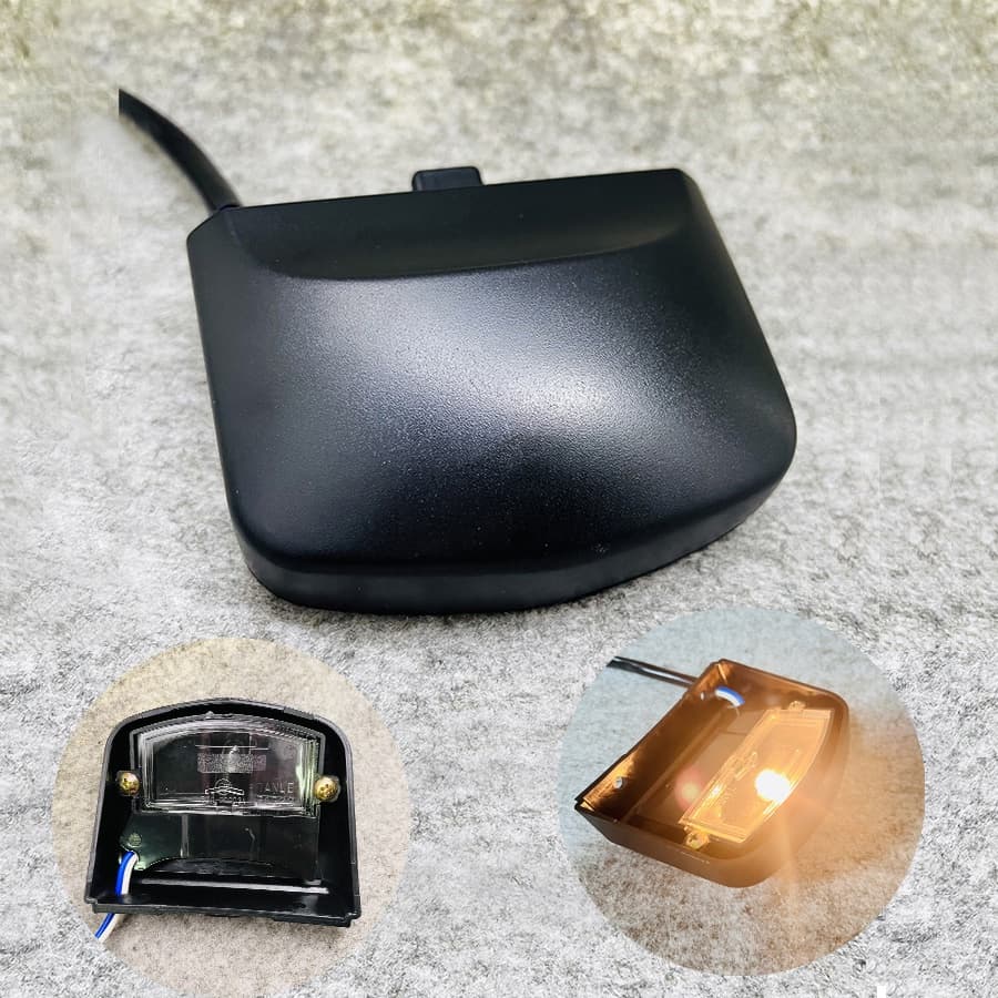 Preto ABS Habitação Luz Da Placa De Licença Motocicleta Reequipamento Lâmpada Traseira Acessórios Moto Para Yamaha YZF R