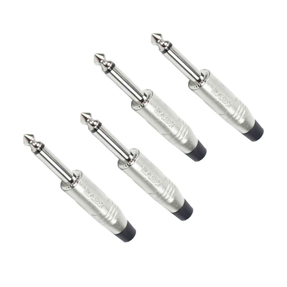 KIT 4 CONECTOR PLUG SANTO ANGELO P10 MONO NIQUELADO SA2X