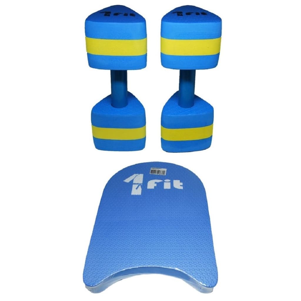 Kit Hidro Par de Halter Hidro Tamanho M + Prancha de Natação
