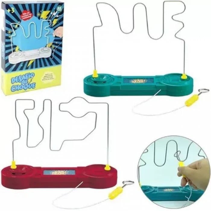 Jogo Desafio Do Choque Brinquedo Som e Luz Labirinto Infantil Circuito Toque Educativo Divertido Educacional Criativo