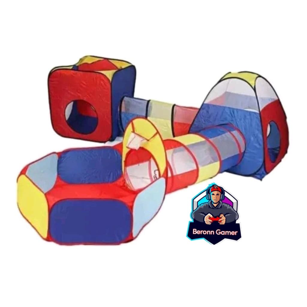Barraca Playground Toca Infantil Colorida 5 Em 1 C/ Túnel