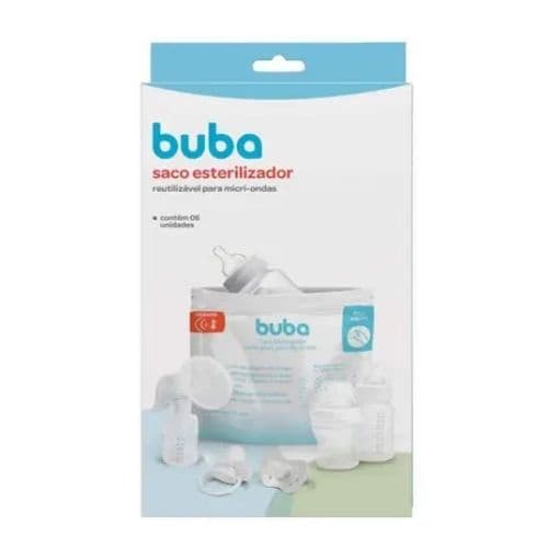 Saco Esterilizador Reutilizável Para Micro-ondas Buba com 6 Unidades