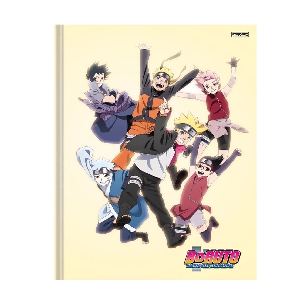 Caderno Brochura 80 Folhas Capa Dura Boruto Naruto SD